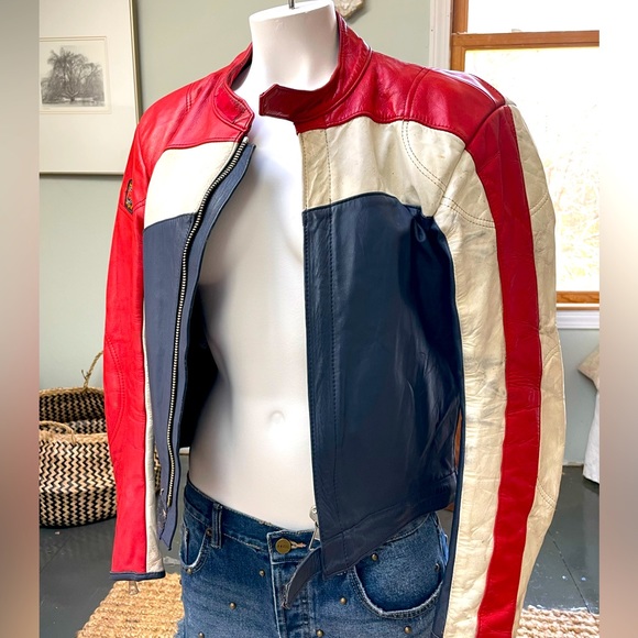 Vintage Jackets & Blazers - Vintage Leather Motorcycle Jacket